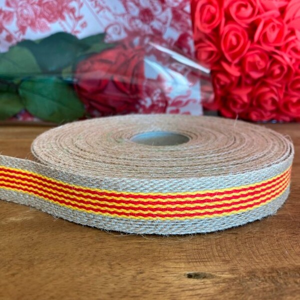 CINTA CATALANA COTÓ AMB VORA JUTE 20mm X 25mt