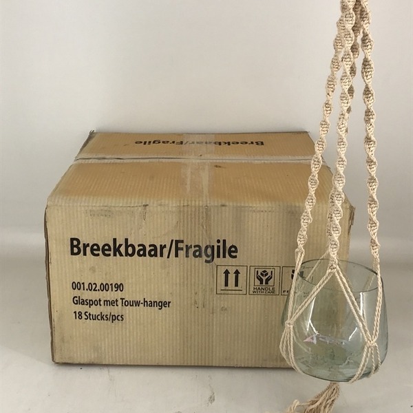 VAS VIDRE 14CM AMB PENJADOR