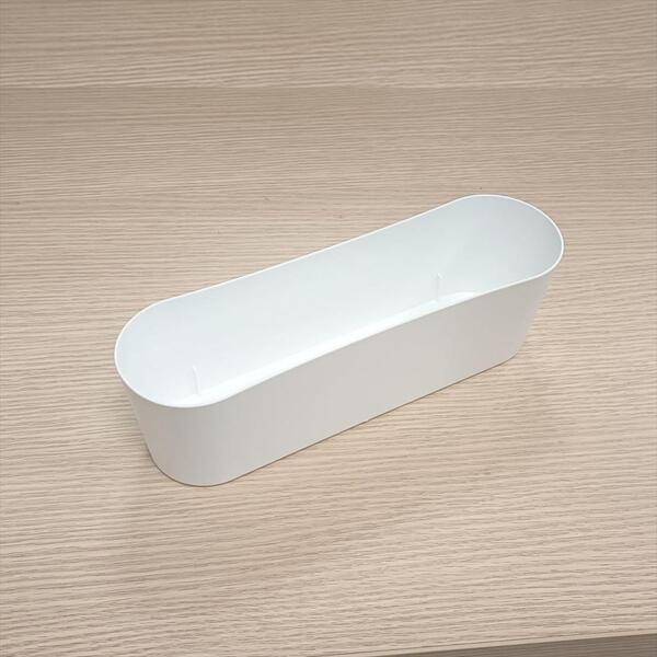 JARDINERA OVALADA BLANCA 23 X 8 X H7 CM